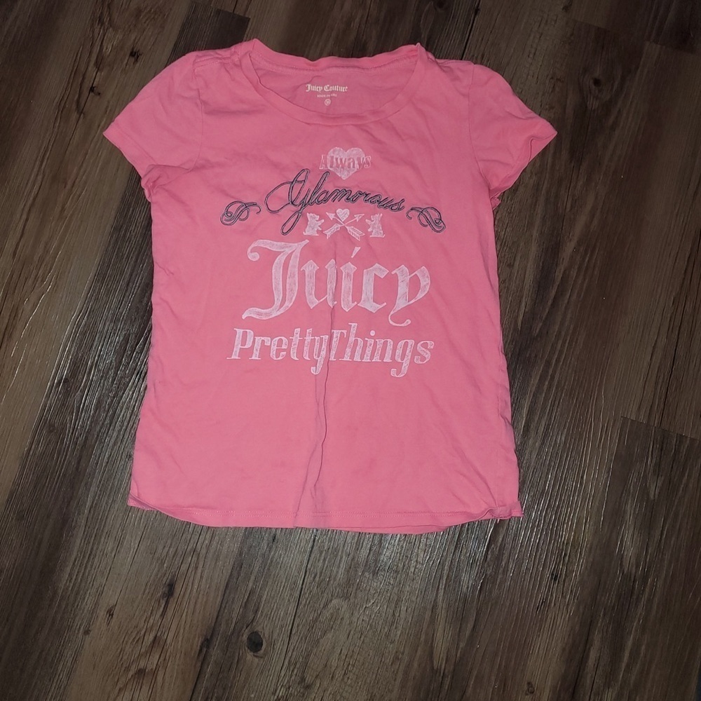 Juicy Couture girls tee shirt size 8 Y2K pink and very soft